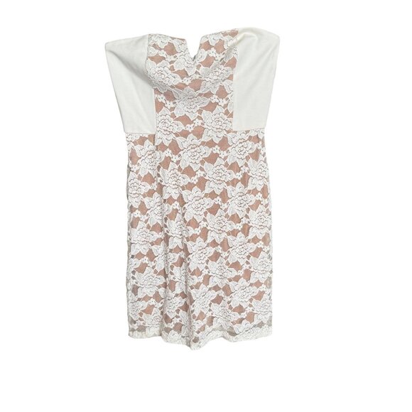 Rebecca Taylor Dresses & Skirts - Rebecca Taylor Strapless Lace Overlay Cocktail Dress Size 4